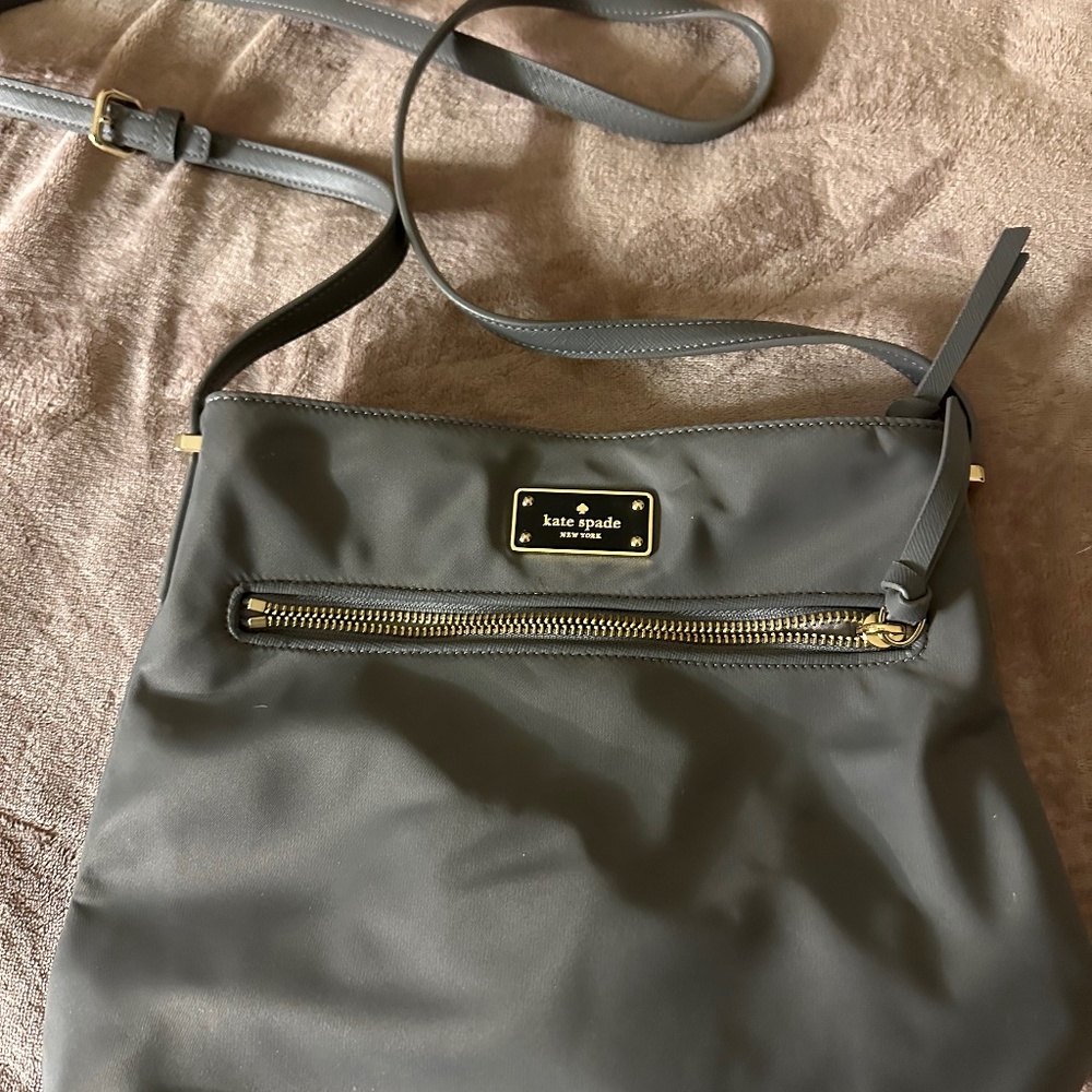 Nylon gray crossbody
